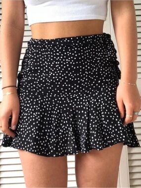 Zara Black Polka Dot Skirt